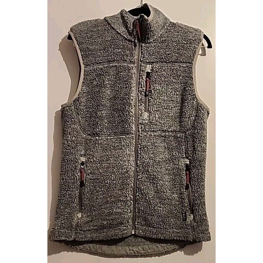 Woolrich Full Zip Fleece Vest Men’s small Fall Outdoors Gray Pockets